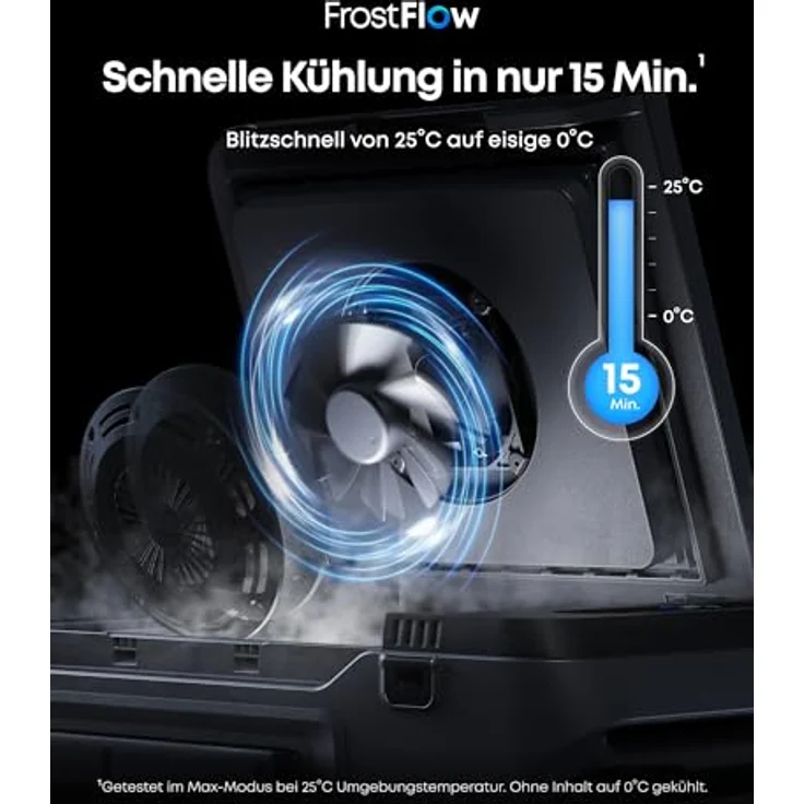 Anker SOLIX EverFrost 2 40L Akku-Kühlbox, Tragbarer Mini-Kühlschrank, 288Wh Akku, -20℃ bis 20℃ Kühlbereich, AC/DC und Solarenergie, für Camping und Reisen – Bild 3