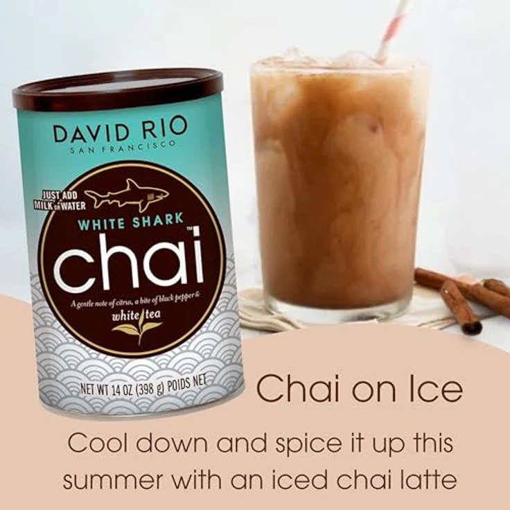 David Rio White Shark Chai Pulver, 398 g, Tee mit exzellentem Geschmack für unisex Getränke – Bild 4