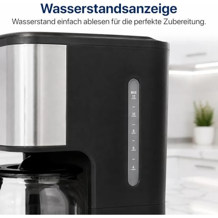 Heinner HCM-D915, Filterkaffeemaschine, 1,5 l, 900 W, Schwarz/Edelstahl, LCD-Display, Warmhaltefunktion, spülmaschinenfest – Bild 8