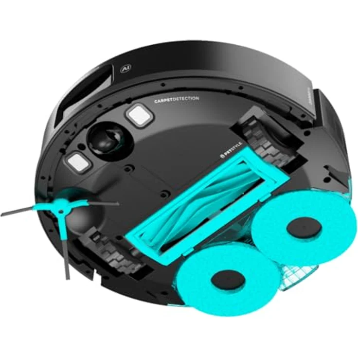 Cecotec Conga M100 Spin AI, Beutelloser Saugwischroboter mit 20.000 Pa, schwarz, App-Steuerung, 220 min Akkulaufzeit, für Flächen bis 220 m² – Bild 2
