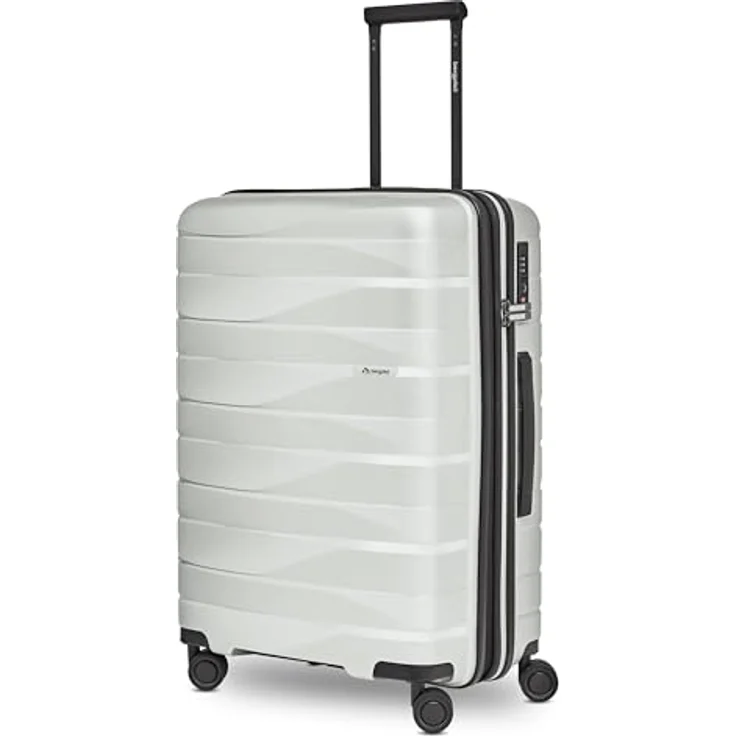 Bergpfeil Mittelgroßer Hartschalen Check-in Koffer |Trolley erweiterbar 45 x 27 x 66 cm aus Polypropylen-Material, Leichtgewicht 3,7 kg, Doppelrollen & TSA-Schloss (Travel) – Bild 1