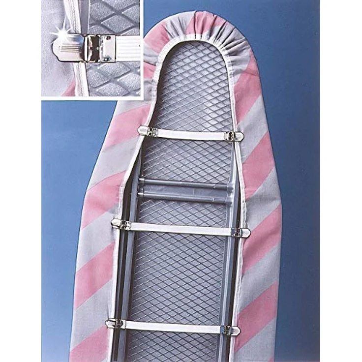 WENKO Bügeltisch-Bezugspanner 3er Set, universell passend, Gummi, 14 x 2 x 3 cm, Weiß – Bild 5