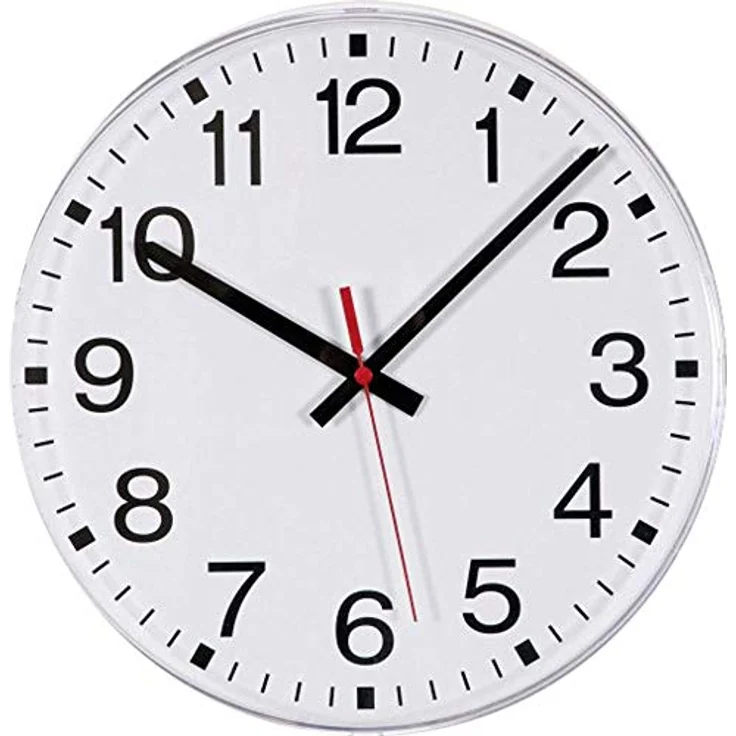 EuroTime 55000 Funk Wanduhr 300mm Weiß – Bild 1