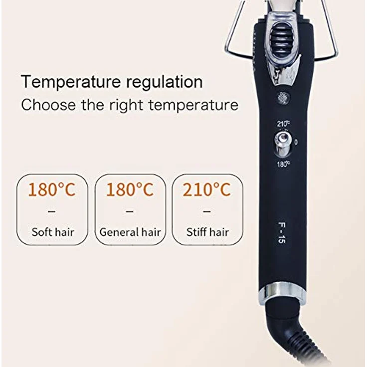 Lockenstab 5 Fässer Welleneisen für haare 25mm Lockenwickler mit Wellenstyler Turmalin Keramik Digitale Temperaturanzeige Keramikbeschichtung Lockenstäbe für Lange/kurze Haare – Bild 5