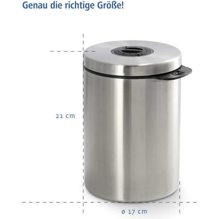 Xavax Kaffeedose luftdicht für 1kg Kaffeebohnen (Behälter für Kaffee, Tee, Kakao, Nudeln, Edelstahl Dose zur Aufbewahrung mit Aromaverschluss, Vorratsdose für 1000g Kaffee) silber – Bild 3