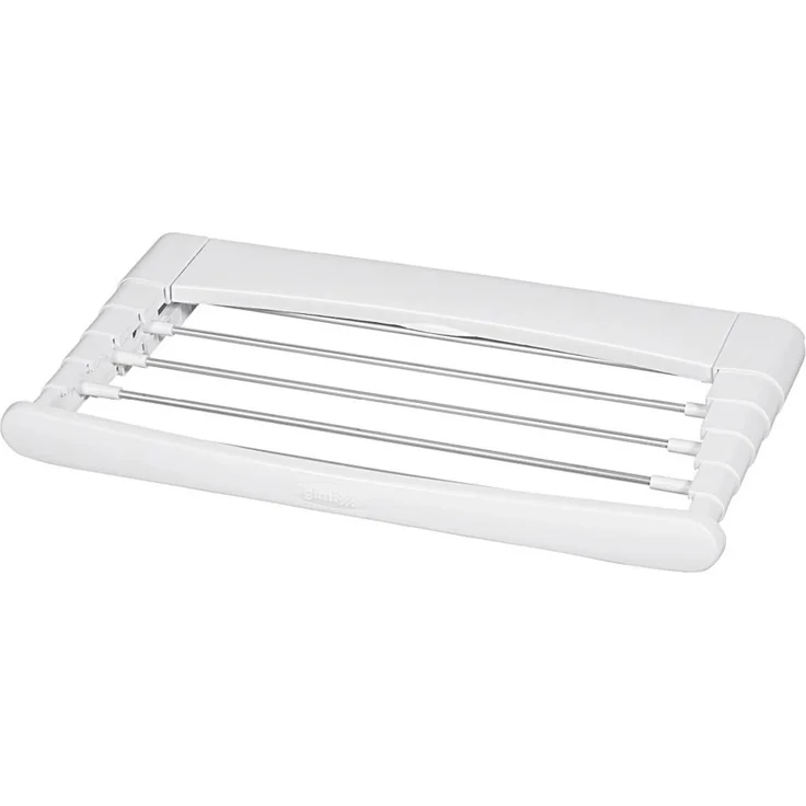 Gimi Telepack 70 Wandwäschetrockner, Trockenlänge 5 m, Tragkraft 7 kg, Teleskop-System, 70 x 38 x 6 cm (BxTxH), weiß – Bild 1