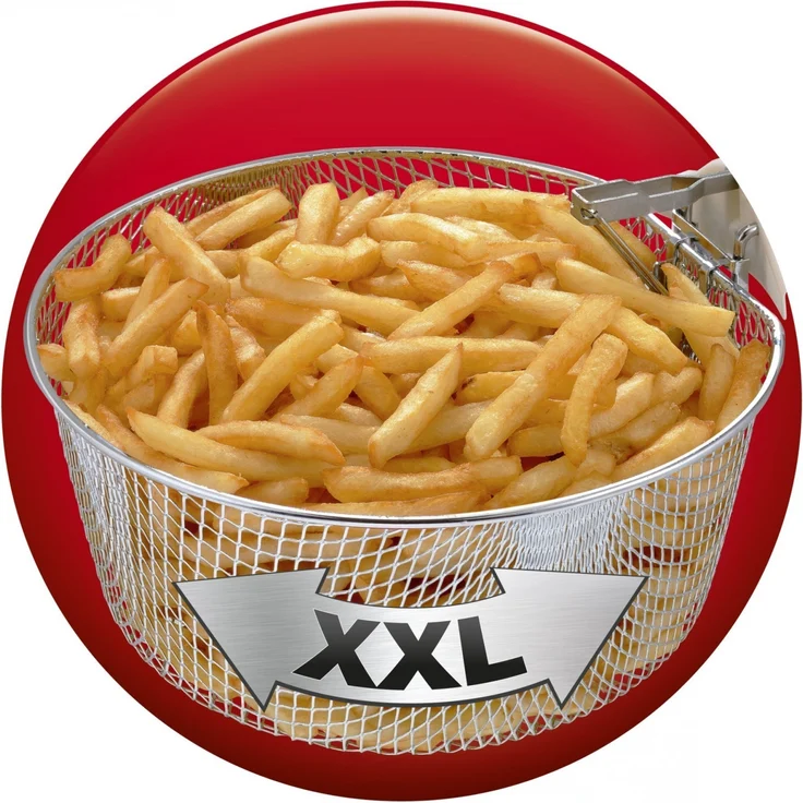 Moulinex Mega XXL AM4800, mit Öl, 2100W, 3 Liter Fassungsvermögen, spülmaschinenfest, Antihaftbeschichtung, knusprige Pommes – Bild 4
