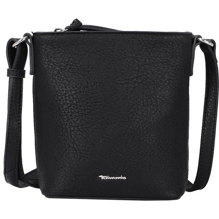Tamaris Umhängetasche TAS Alessia, Uni-Design, Kunstleder, längenverstellbarer Riemen, Echtleder-Optik, Reißverschluss-Seitenwand, Emblem, Schwarz – Bild 1