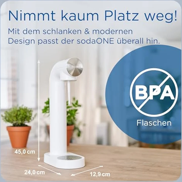 BRITA sodaONE Wassersprudler, inkl. CO2-Zylinder, 1 PET-Flasche, weiß – Bild 4