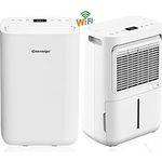 Greenmigo Luftentfeuchter Alpha Serie 13L/Tag (ALPHA-Q13 Pro WiFi) Weiß, für Räume 20m² bis 50m², mit antibakteriellem Filter und leisem Betrieb