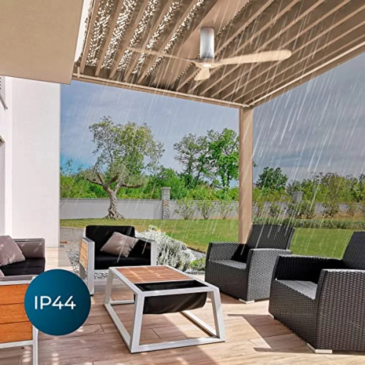 Cecotec Deckenventilator mit Fernbedienung und WLAN EnergySilence Aero 5500 White Aqua Connected. 40 W, Durchmesser 52 Zoll, 3 Flügel, Schutz IP44, Winter-Summer-Modus, Timer – Bild 3