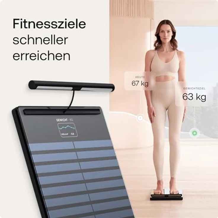 Withings Body Scan - WLAN-Personenwaage, Körperzusammensetzung analysieren, Muskelmasse, Wasseranteil, EKG, Weiß – Bild 3