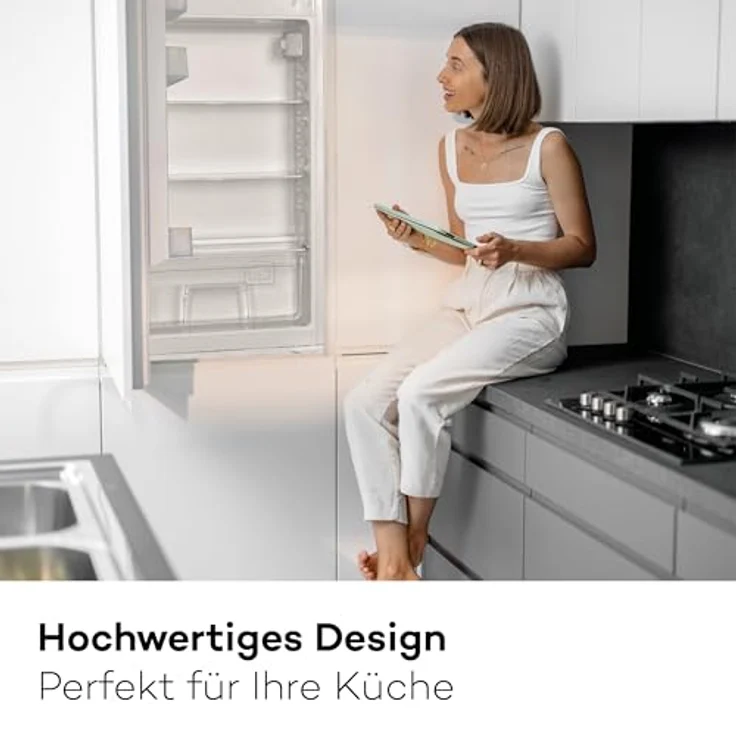 SCHOEPF KSE510A++ Einbaukühlschrank / 130 Liter/Vollraum, zeitloses Design mit LED-Beleuchtung, edles Wohnaccessoire – Bild 2