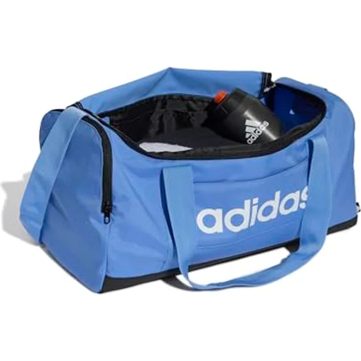 adidas Performance LINEAR DUFFEL S, Sporttasche mit separatem Schuhfach und verstellbarem Schulterriemen, schwarz – Bild 7
