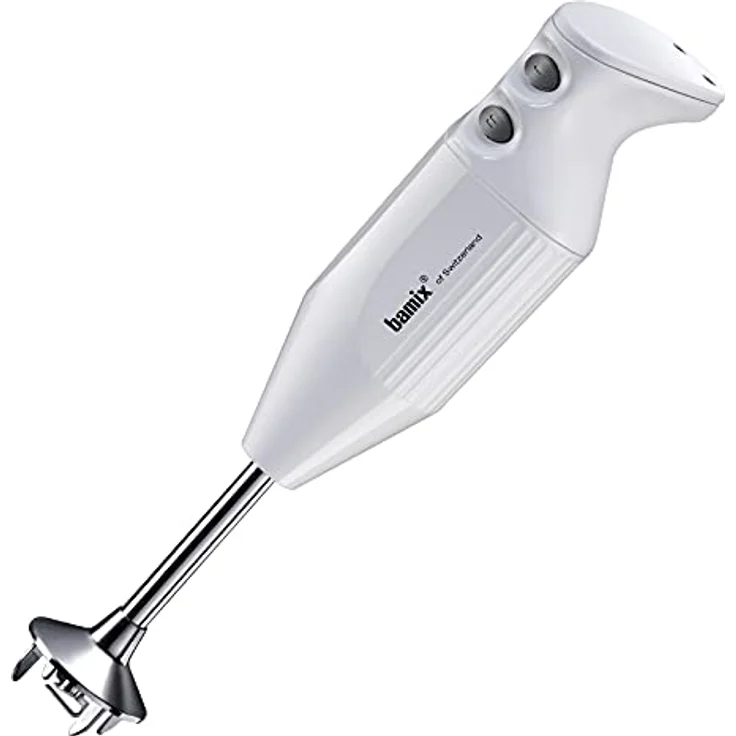 bamix Stabmixer Set M160 ONE inkl. Multifunktionsmesser aus Edelstahl, 160 Watt, 2-Stufen, Made in Switzerland, Weiß – Bild 2