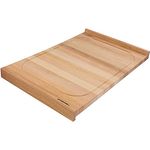 NATUREHOME Schneidebrett Holz Groß Buche - 60x40x4 cm Massivholz Küchenbrett mit Saftrille, Handarbeit aus nachhaltigem Buchenholz