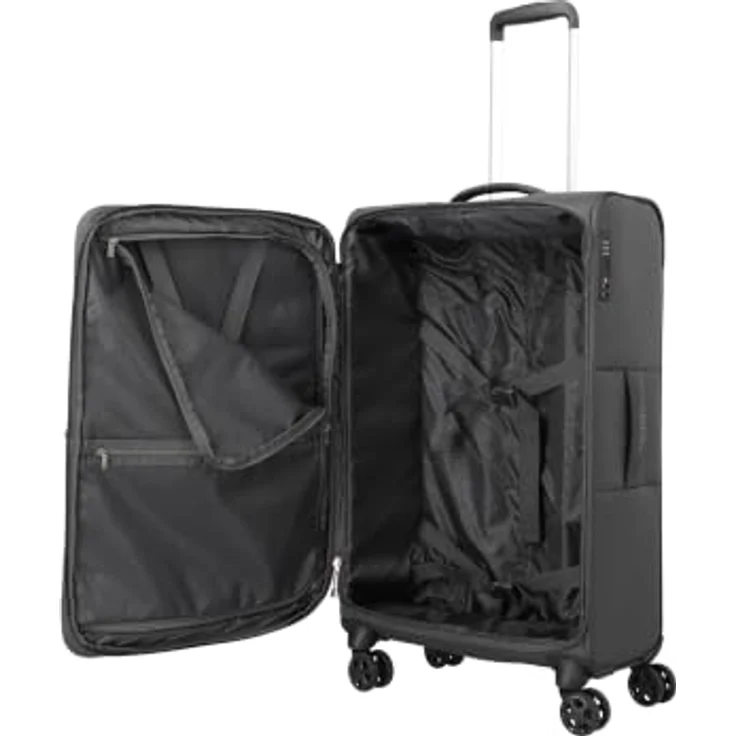 Travelite Cubis M 72 cm Trolley mit 4 Rollen, grau, 100% Polyester, 41 x 27 x 72 cm – Bild 5