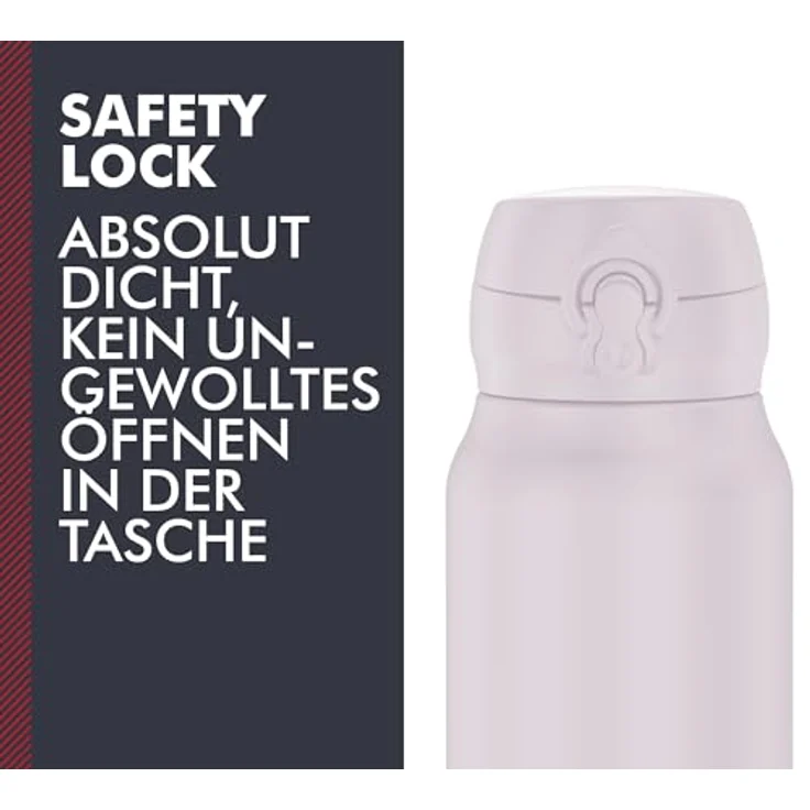 THERMOS ULTRALIGHT BOTTLE 0,75l, isolierte Edelstahlflasche in soft pink mat, bis zu 10 h heiß / 24 h kalt, absolut dicht für Wasser und Tee – Bild 4