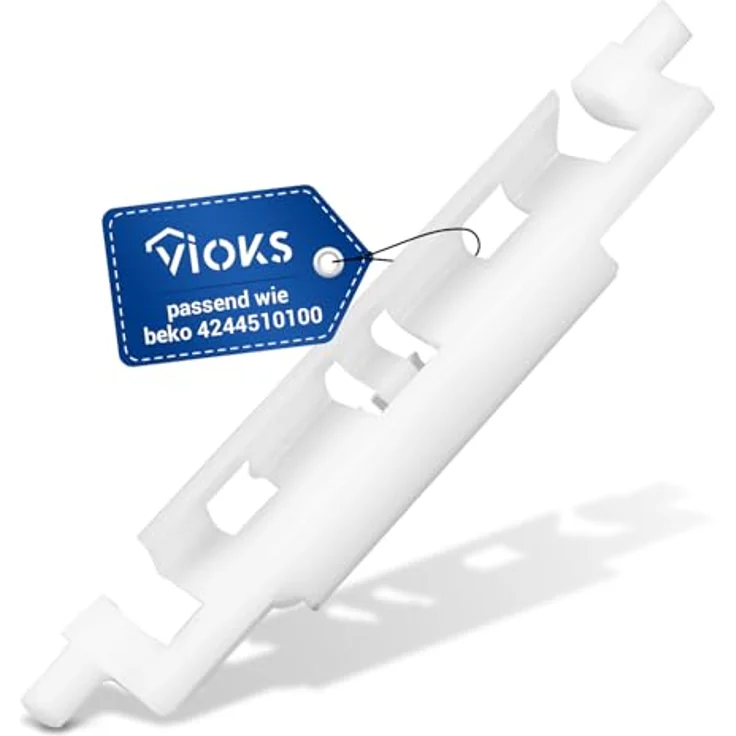 VIOKS Türgrifffeder Weiß für Beko 4244510100 - Kunststofffeder für Kühlschrank-Türgriff, 85 mm Länge, einfache Montage – Bild 1