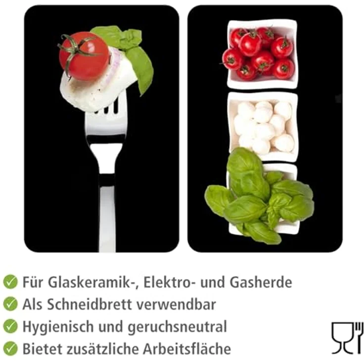 Wenko Herdabdeckplatte, Breite 52 cm, gehärtetes Glas – Bild 3