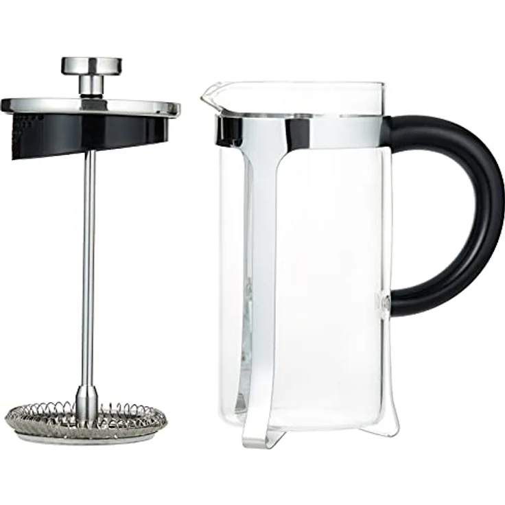 Melitta Kaffeebereiter aus Glas, Graduiert, French Press, für Kaffee oder Tee, Mikrowellenbehälter, Edelstahl, 400 ml (3 Tassen), Premium, Edelstahl – Bild 2