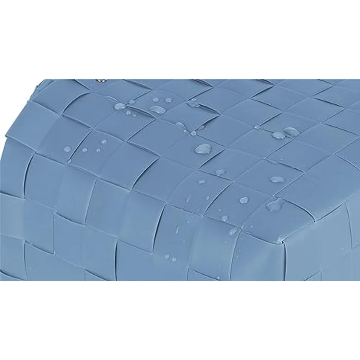 normani Einkaufstasche geflochten mit Henkeln, extra robuste Tragetasche für Lebensmittel und Haushaltswaren, 20 Liter Volumen, Farbe Light Blue – Bild 3