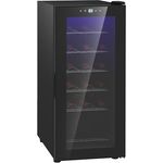 HOMCOM Weinkühlschrank Kompressor für 18 Flaschen, 50 L Getränkekühlschrank mit Glastür, 5-18°, Touchschalter, LED-Anzeige, Schwarz