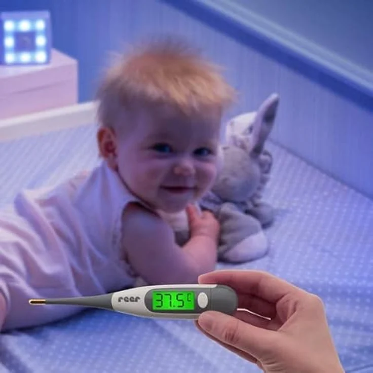 Reer ExpressTemp Pro Digitales Fieberthermomter mit flexibler goldener Messspitze für orale, rektale und axillare Messung – Bild 6