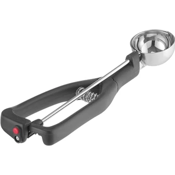HENDI Eisportionierer für Linkshänder, ergonomischer Eislöffel mit Auslöser, ø45mm, Edelstahl, inklusive farbiger Pins, 1/40 Portionen, Made in Germany – Bild 3