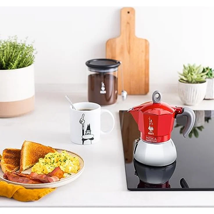 Bialetti New Moka Induction Espressokocher, für 6 Tassen, rot – Bild 4