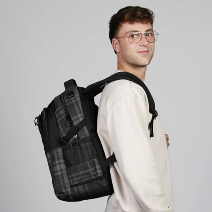 Karactermania Freizeitrucksack Wednesday, großer Tagesrucksack mit USB-Anschluss, 3 Hauptfächer, wasserabweisend – Bild 7