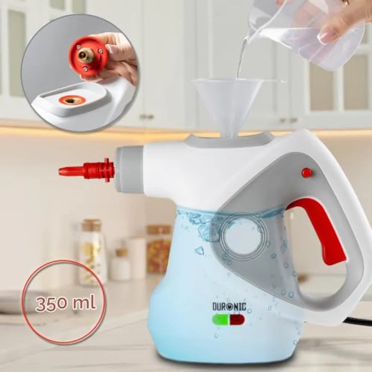 Duronic SC32 WE Dampfreiniger Handgerät, 14 Zubehörteile, 1050 W, Dampfdruck 3 bar, chemiefreie Reinigung – Bild 5