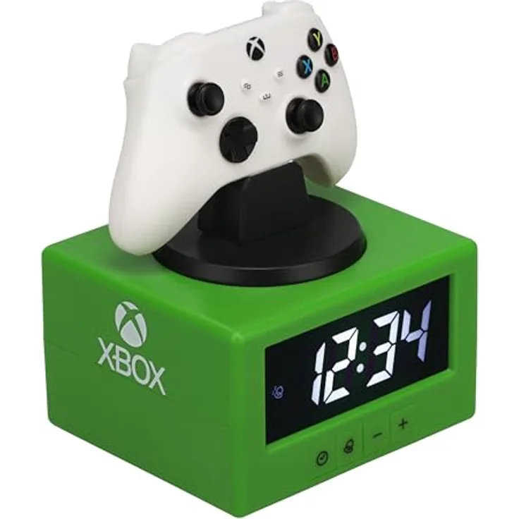 Paladone Digitaler Xbox-Controller-Wecker mit Nachtlichtfunktion, batteriebetrieben und offiziell lizenziertes Gaming-Dekor für Kinder und Erwachsene