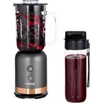 HAGENUK 2in1 Glasmixer To Go | 350 Watt | Glasmixbehälter | To Go Becher aus Tritan Kunststoff | BPA Frei