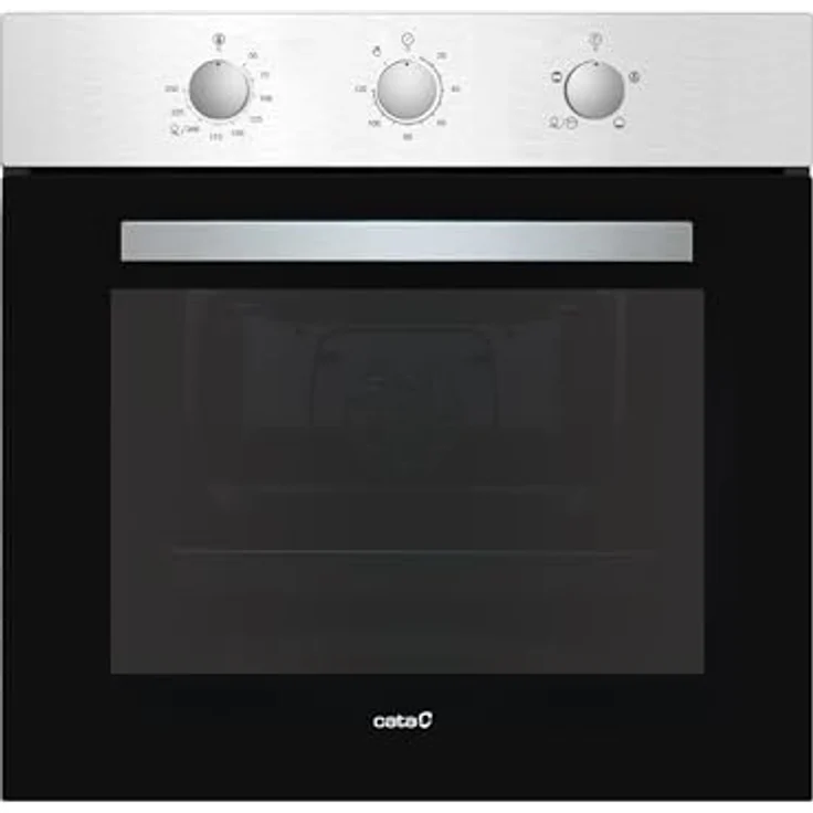 CATA Ofen SES 7104 X, Statischer Backofen mit 5 Funktionen, 78 l, Edelstahl-Finish und schwarzem Glas, AquaSmart Reinigung, Innenbeleuchtung – Bild 1