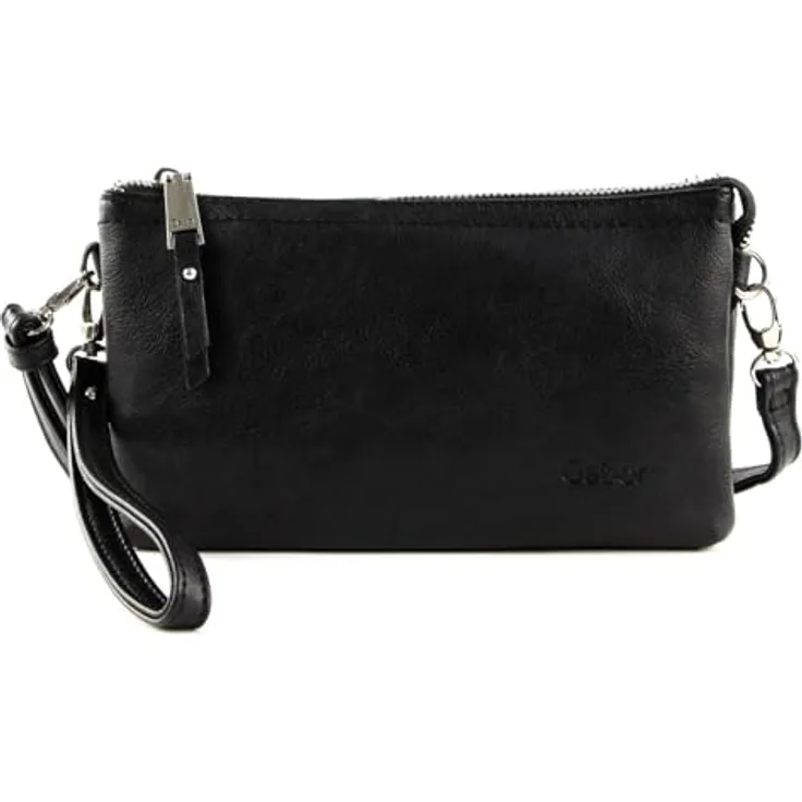 Gabor Handtasche, synthetisches Material mit Reißverschluss, Schwarz