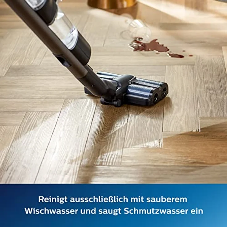 Philips XW9383/01 AquaTrio Cordless 9000 Series Waschsauger, 45 min Akkubetrieb, Akkuwechsel-Option, Nass- und Trockensaugen, schwarzgrau kupfer – Bild 5