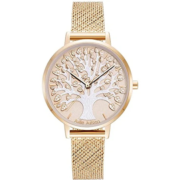 Julie Julsen JJW1277RGME Lebensbaum Uhr Damenuhr Metall 3 bar Analog Rose