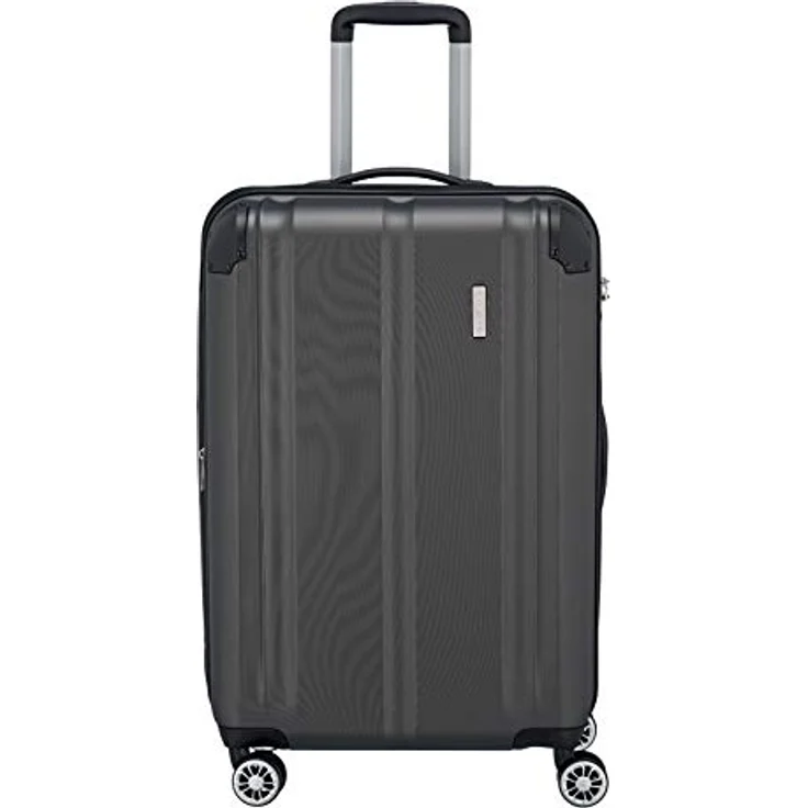 travelite 4-Rad Koffer M mit TSA Schloss + Dehnfalte, Gepäck Serie CITY: Robuster Hartschalen Trolley mit kratzfester Oberfläche, 68 cm, 78 Liter (erweiterbar auf 86 L) – Bild 1