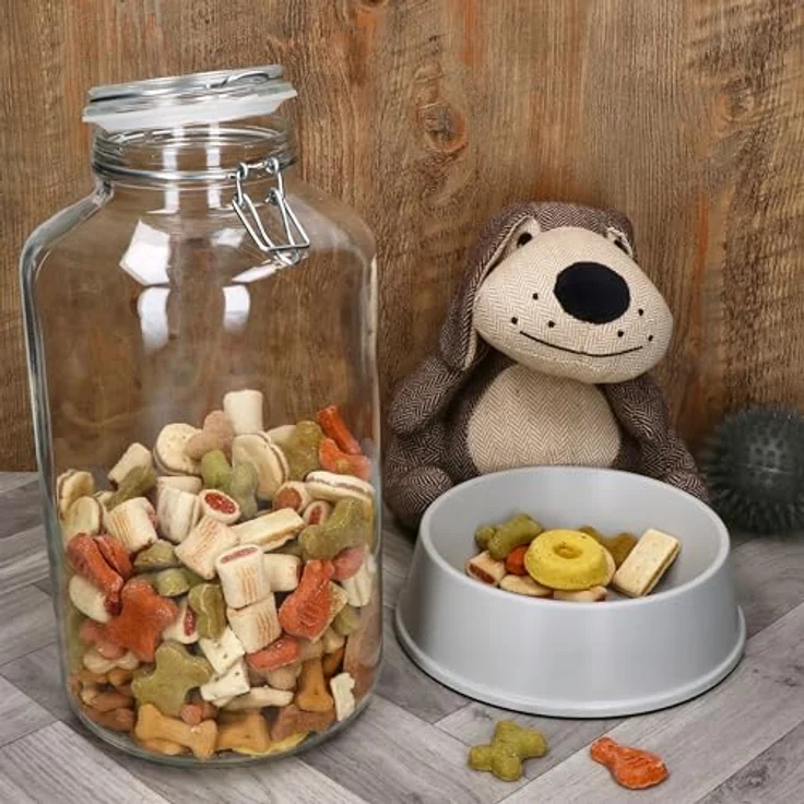 MamboCat 2x NORMA Vorratsglas 6L, luftdichtes Einmachglas aus Glas mit Bügelverschluss, spülmaschinengeeignet, transparent – Bild 5