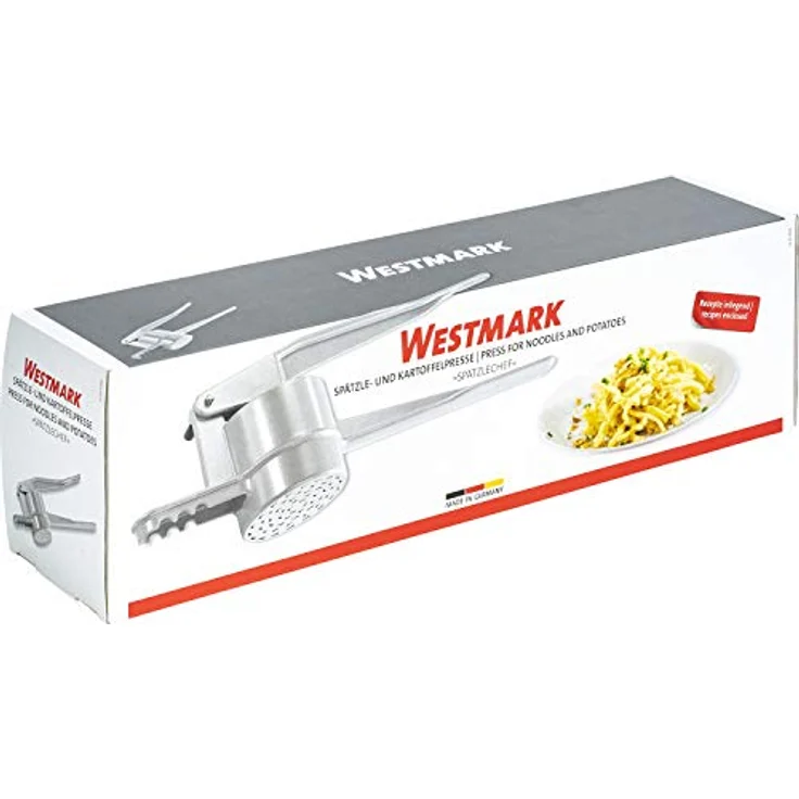 Westmark Spätzle--Kartoffelpresse, Mit Spezial-Lochung für Spätzle wie Handgemacht, Aluminiumdruckguss, Länge: 41 cm, Spätzlechef, Silber, 61202260 – Bild 11