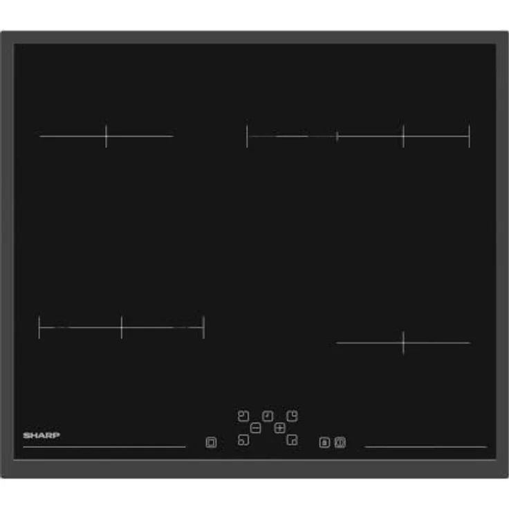 Sharp Induktions-Kochfeld KH-6V09FTMI-DE, 4 Kochzonen, Power-Boost-Funktion, Schwarz – Bild 1