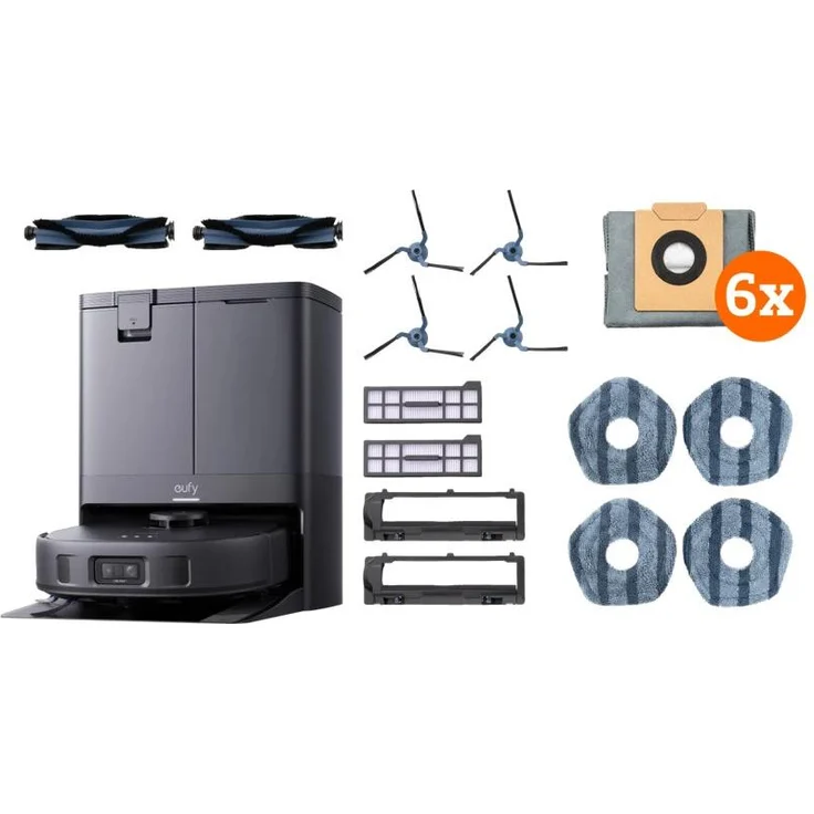 eufy X10 Pro Omni Complete, Staubsauger Roboter mit 8.000 Pa Saugkraft, autonomer Wischfunktion und fortschrittlicher Lasernavigation