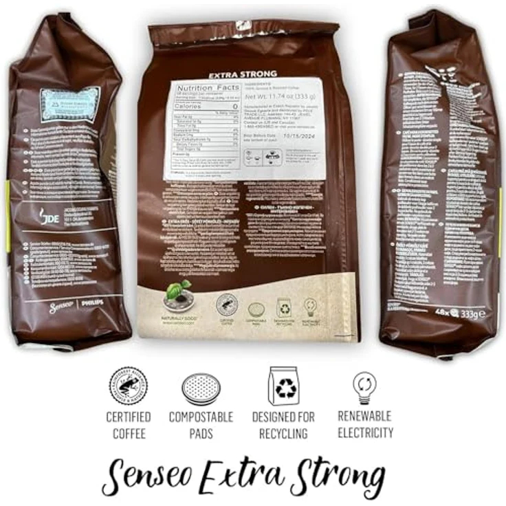 Senseo Kaffeepads Extra Strong / Extra Kräftig, Intensiver und Vollmundiger Geschmack, Kaffee für Kaffeepadmaschinen, 48 Pads – Bild 7
