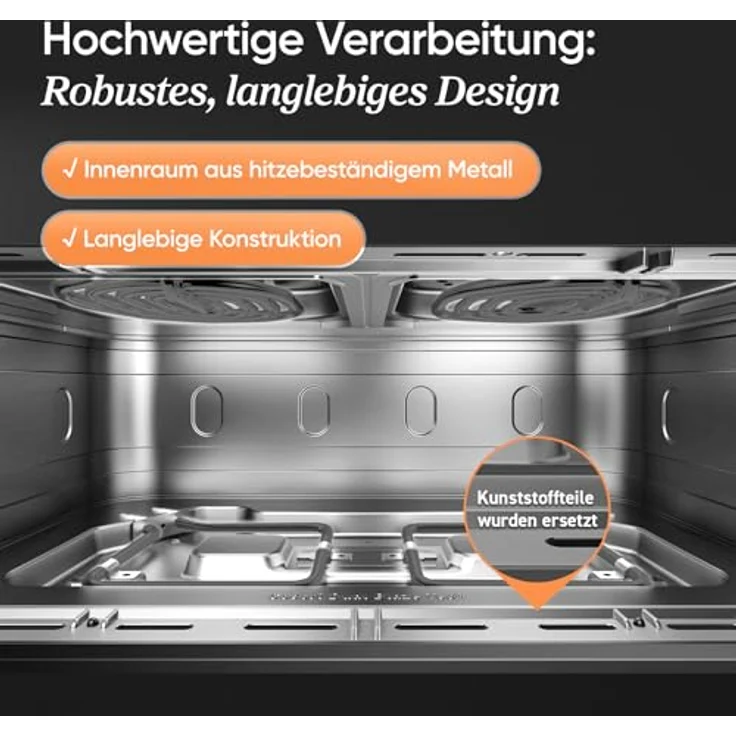 Cosori Dual Blaze TwinFry 10 Liter Heißluftfritteuse CAF-TF101S-AEU, 4 Heizelemente, 8 Portionen, WiFi-Steuerung, schwarz – Bild 7