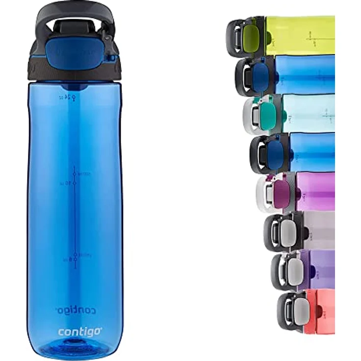 Contigo Cortland Autoseal Wasserflasche, große BPA-freie Trinkflasche, auslaufsichere Sportflasche, spülmaschinenfest, ideal für Sport, Radfahren, Laufen, Wandern, 720 ml – Bild 1