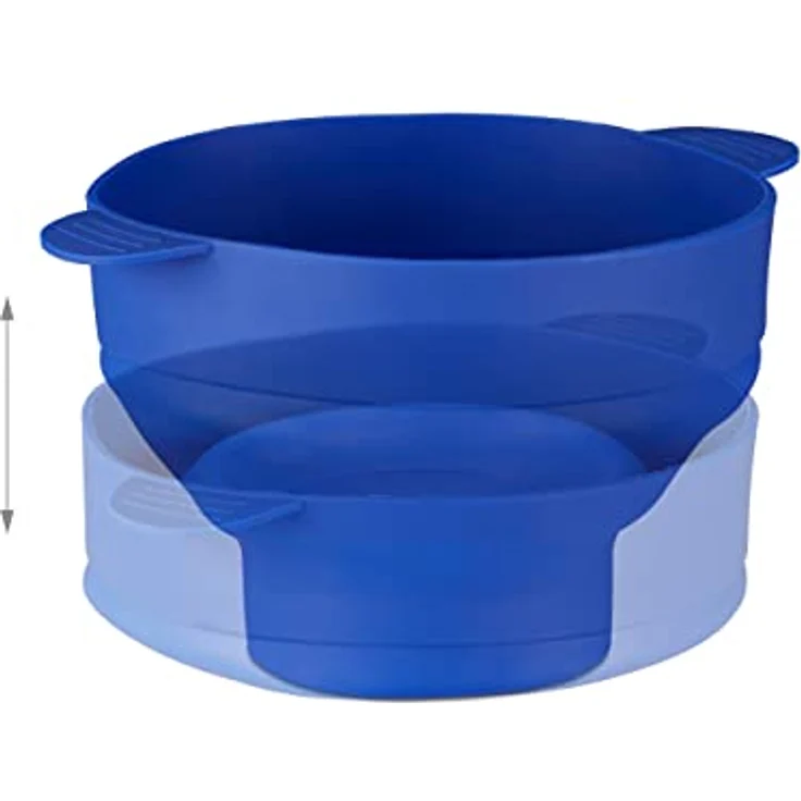 Relaxdays Popcorn Maker Silikon für Mikrowelle, zusammenfaltbarer Popcorn Popper, Zubereitung ohne Öl, BPA-frei, blau – Bild 7