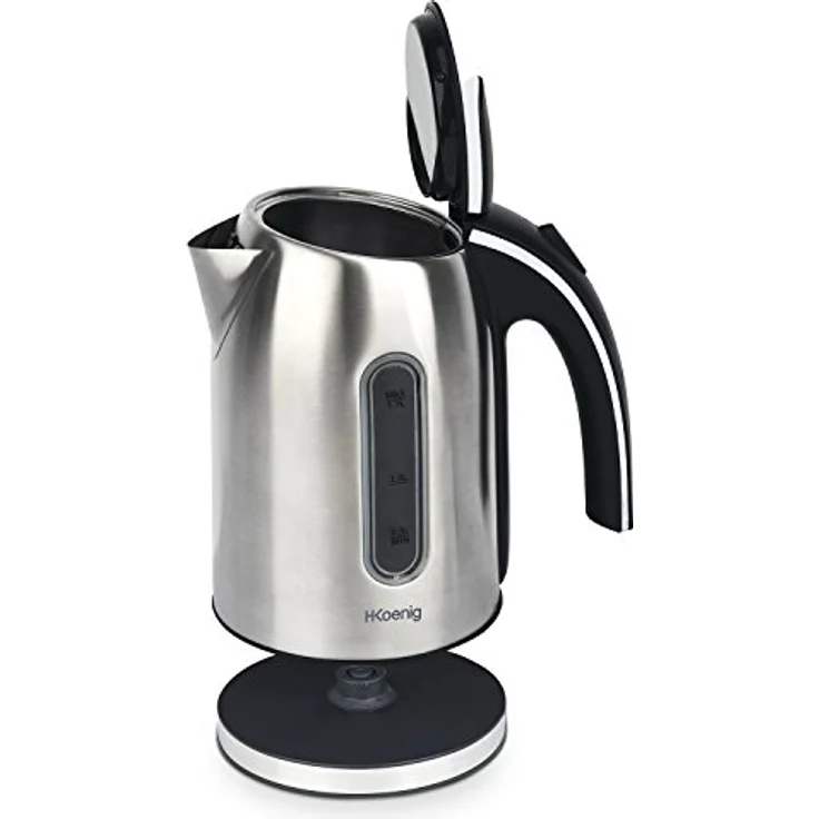 H.Koenig BO17 Wasserkocher - 1,7 L - Wasserstandsanzeige - 2200 W - Edelstahl - silber – Bild 5