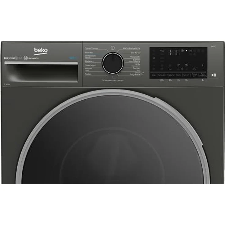 Beko B3WFT510415M Waschvollautomat, Waschmaschine, 10kg, 1400 U/min, SteamCure Dampffunktion, allergikergeeignet, AddXtra-Nachlegefunktion, Ironfast, AquaWave-Schontrommel, Bluetooth-Steuerung, Grau – Bild 5
