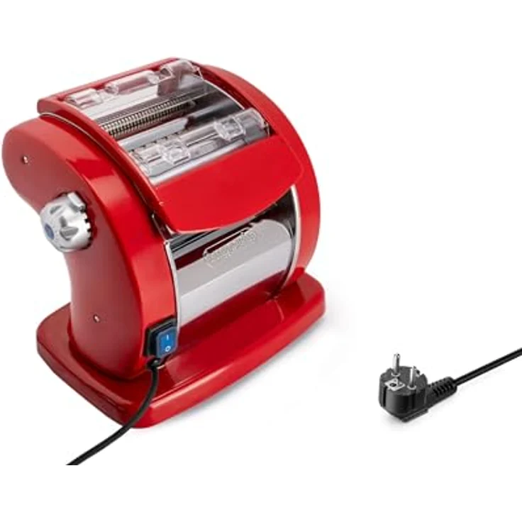 Imperia Pastapresto, Elektrische Nudelmaschine aus Stahl mit 220V Elektromotor, für Lasagne, Tagliolini, Fettuccine, Silber – Bild 1